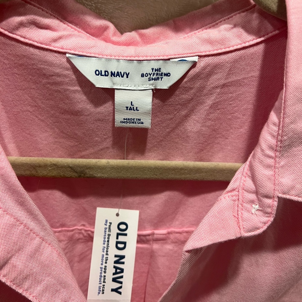 NWT Boyfriend shirt pink